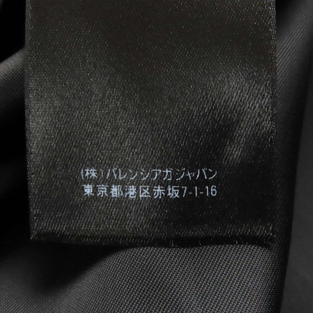 極美品△BALENCIAGA バレンシアガ 595272 SHIFTED COAT カシミヤ100％ ロゴ総柄 ロング コート チャコールグレー 46 伊製 正規品 メンズ