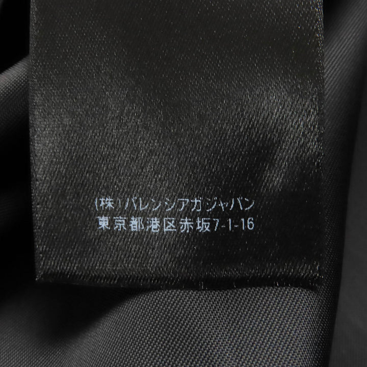 極美品△BALENCIAGA バレンシアガ 595272 SHIFTED COAT カシミヤ100％ ロゴ総柄 ロング コート チャコールグレー 46 伊製 正規品 メンズ