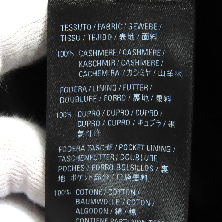極美品△BALENCIAGA バレンシアガ 595272 SHIFTED COAT カシミヤ100％ ロゴ総柄 ロング コート チャコールグレー 46 伊製 正規品 メンズ