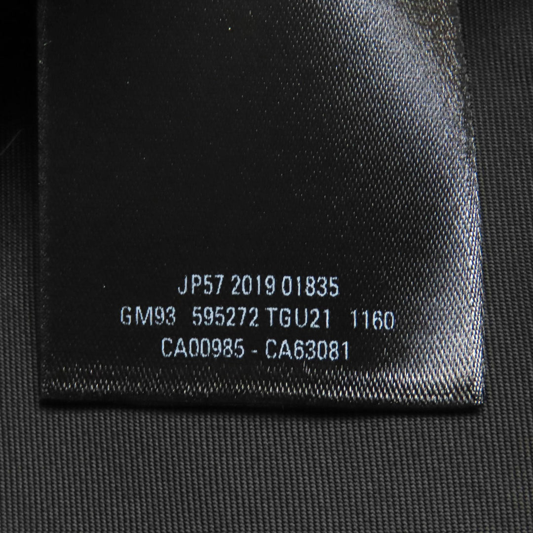 極美品△BALENCIAGA バレンシアガ 595272 SHIFTED COAT カシミヤ100％ ロゴ総柄 ロング コート チャコールグレー 46 伊製 正規品 メンズ