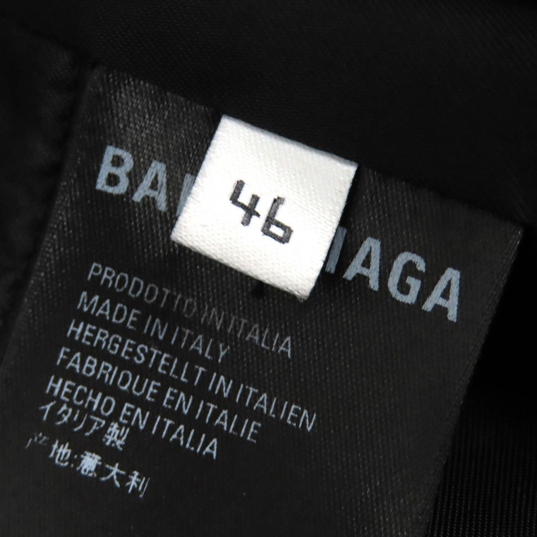 極美品△BALENCIAGA バレンシアガ 595272 SHIFTED COAT カシミヤ100％ ロゴ総柄 ロング コート チャコールグレー 46 伊製 正規品 メンズ