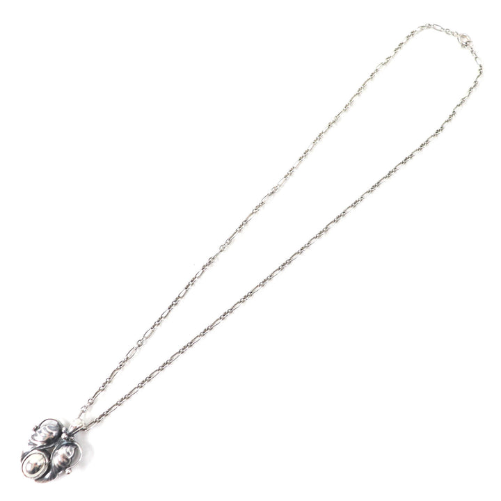 美品△Georg Jensen ジョージジェンセン 1994 ヘリテージ イヤーペンダント ネックレス SV925 シルバー 箱付き 重量10.63g レディース