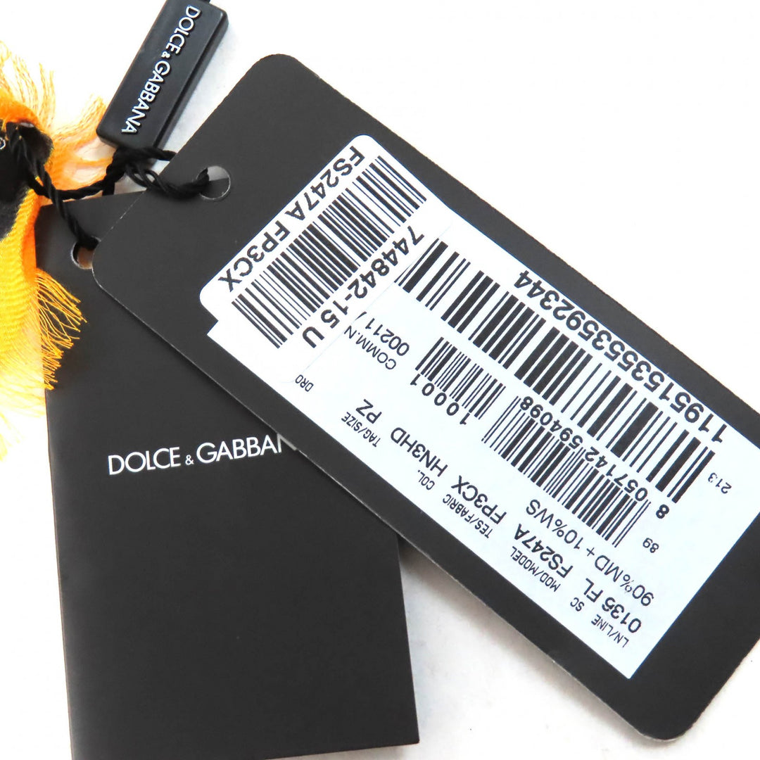 未使用品△DOLCE&amp;GABBANA ドルチェ＆ガッバーナ 黒タグ モダール カシミヤ DGロゴ 総柄 ミニフリンジ ショール ストール マルチ 正規品
