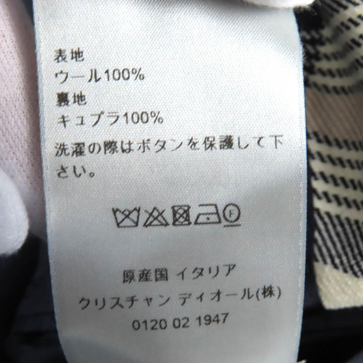 極美品△DIOR ディオール オム 22AW 293C284A5572 ウール100％ チェック柄 ピークドラペル シングル テーラードジャケット 50 正規品