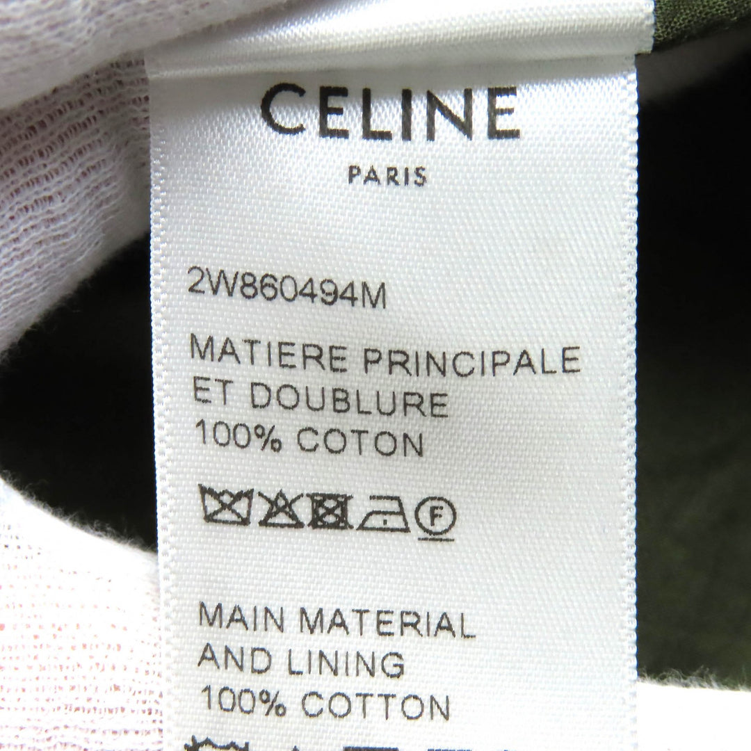 未使用品△CELINE セリーヌ 23SS 2W860494M コットン100％ カモフラージュ 迷彩柄 ハーネス パーカーコート モッズコート 44 正規品