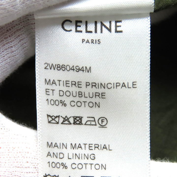 未使用品△CELINE セリーヌ 23SS 2W860494M コットン100％ カモフラージュ 迷彩柄 ハーネス パーカーコート モッズコート 44 正規品