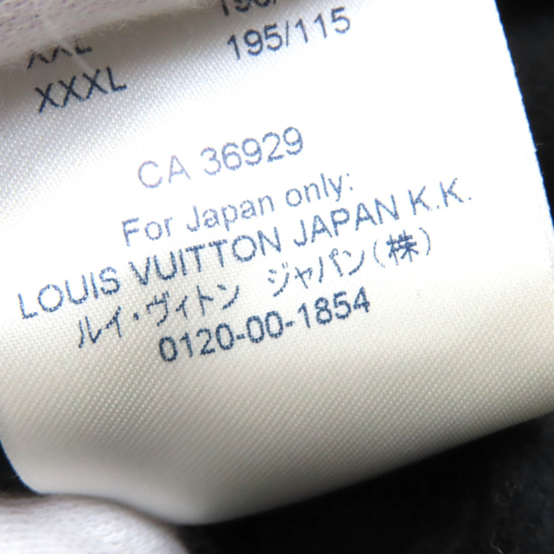 美品△LOUIS VUITTON ルイヴィトン 21SS ステープルズエディション コットン100％ ロゴ金具 プルオーバー フーディ パーカー 黒 S 正規品