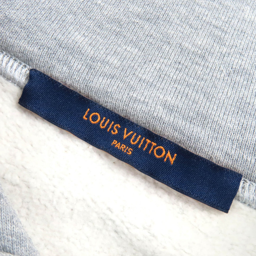 美品△LOUIS VUITTON ルイヴィトン 21AW ネオンワーキングマン コットン100％ ロゴプリント プルオーバー フーディ パーカー S 正規品