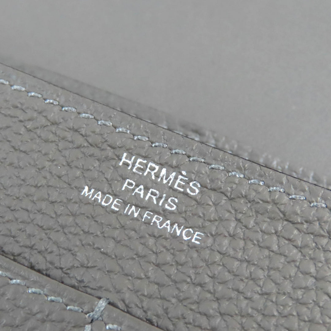 未使用品△HERMES エルメス ドゴン GM デュオ グリメイヤー シルバー金具 セリエボタン トゴ 長財布 B刻印 箱付き フランス製 メンズ