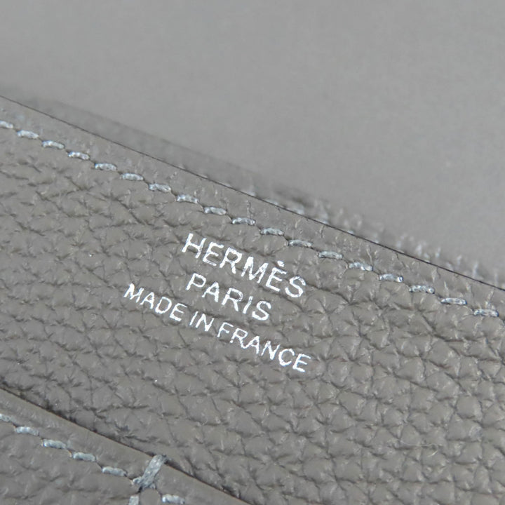 未使用品△HERMES エルメス ドゴン GM デュオ グリメイヤー シルバー金具 セリエボタン トゴ 長財布 B刻印 箱付き フランス製 メンズ