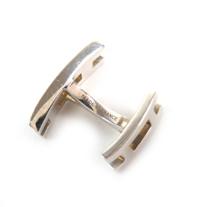 良品△HERMES エルメス Hロゴ カフスボタン カフリンクス 紳士小物 AG925 シルバー 重量7.0g メンズ ビジネスおすすめ◎