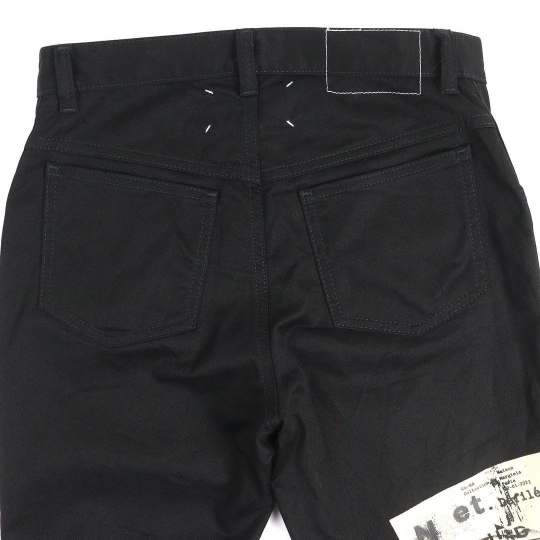 極美品△Maison Margiela 10 メゾンマルジェラ10 24SS S50LA0219 PANTS 5 POCKETS インビテーション ジーンズ デニムパンツ 黒 30 正規品