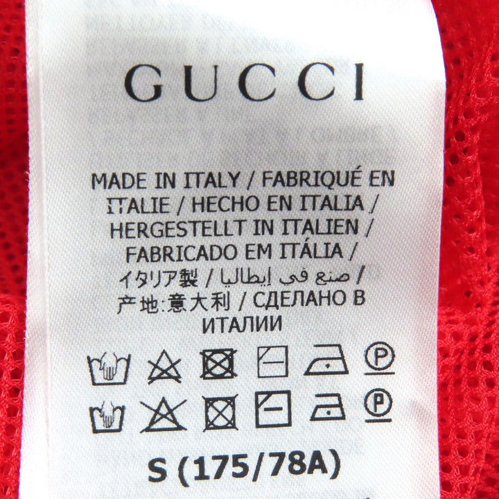 極美品△GUCCI グッチ 21AW 659460 ロゴワッペン ウェブライン トラックパンツ ショートパンツ レッド S イタリア製 正規品 メンズ
