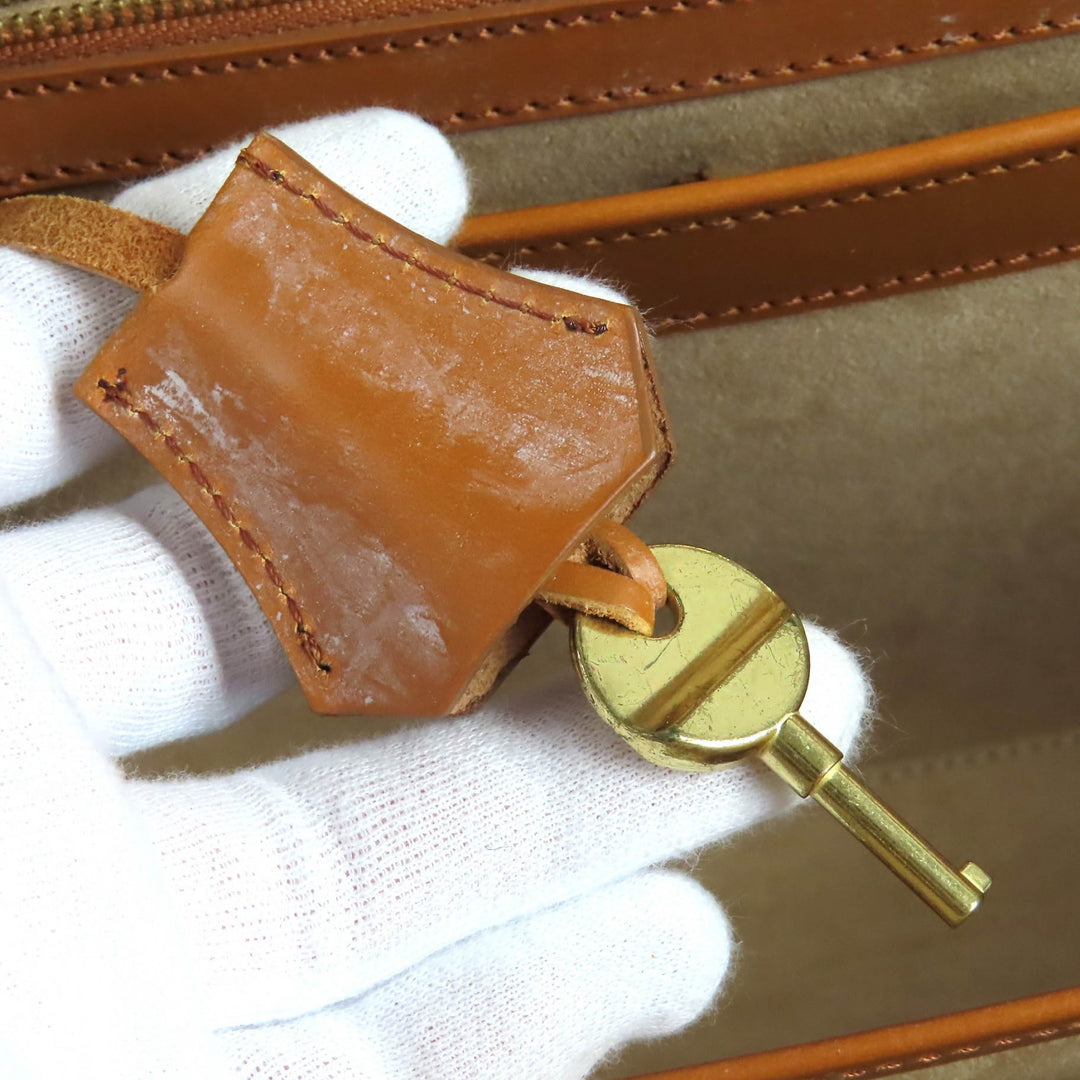 極美品△CIMABUE チマブエ アレキサンダー ダレスバッグ ブライドルレザー ビジネスバッグ キャメル ゴールド金具 保存袋付き メンズ
