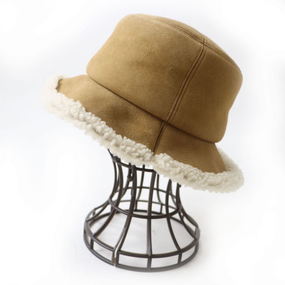 未使用品◎正規品 Christian Dior クリスチャン ディオール 11DSG923A840 ボブ ムートンハット 57 キャメル タグ付