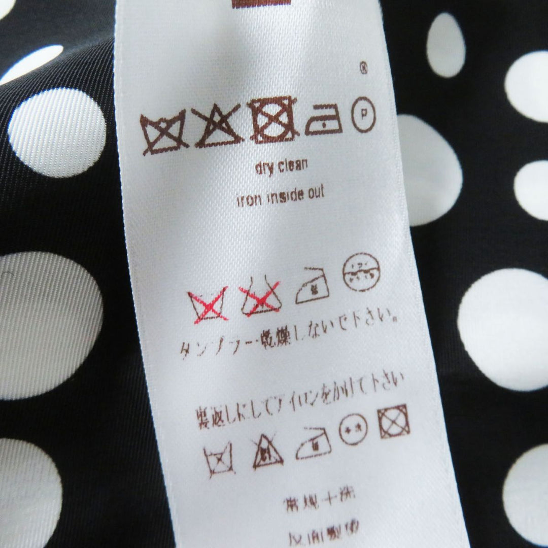 美品◎正規品 12AW ルイヴィトン×草間彌生 レディース トレンチコート ドット柄 裏地シルク100％ 黒×白 34