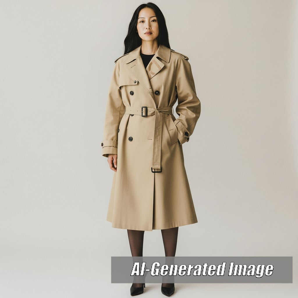 美品●黒タグ 定価473,000円 ドルチェ＆ガッバーナ ロゴくるみボタン/ロゴ入り 超ロング丈 トレンチコート 48 正規品
