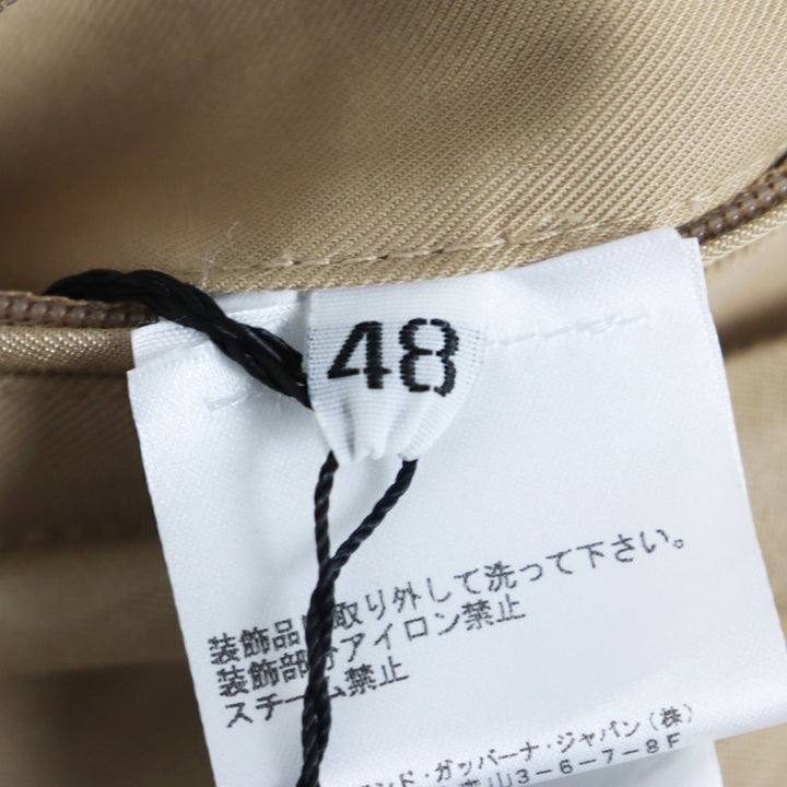 美品●黒タグ 定価473,000円 ドルチェ＆ガッバーナ ロゴくるみボタン/ロゴ入り 超ロング丈 トレンチコート 48 正規品