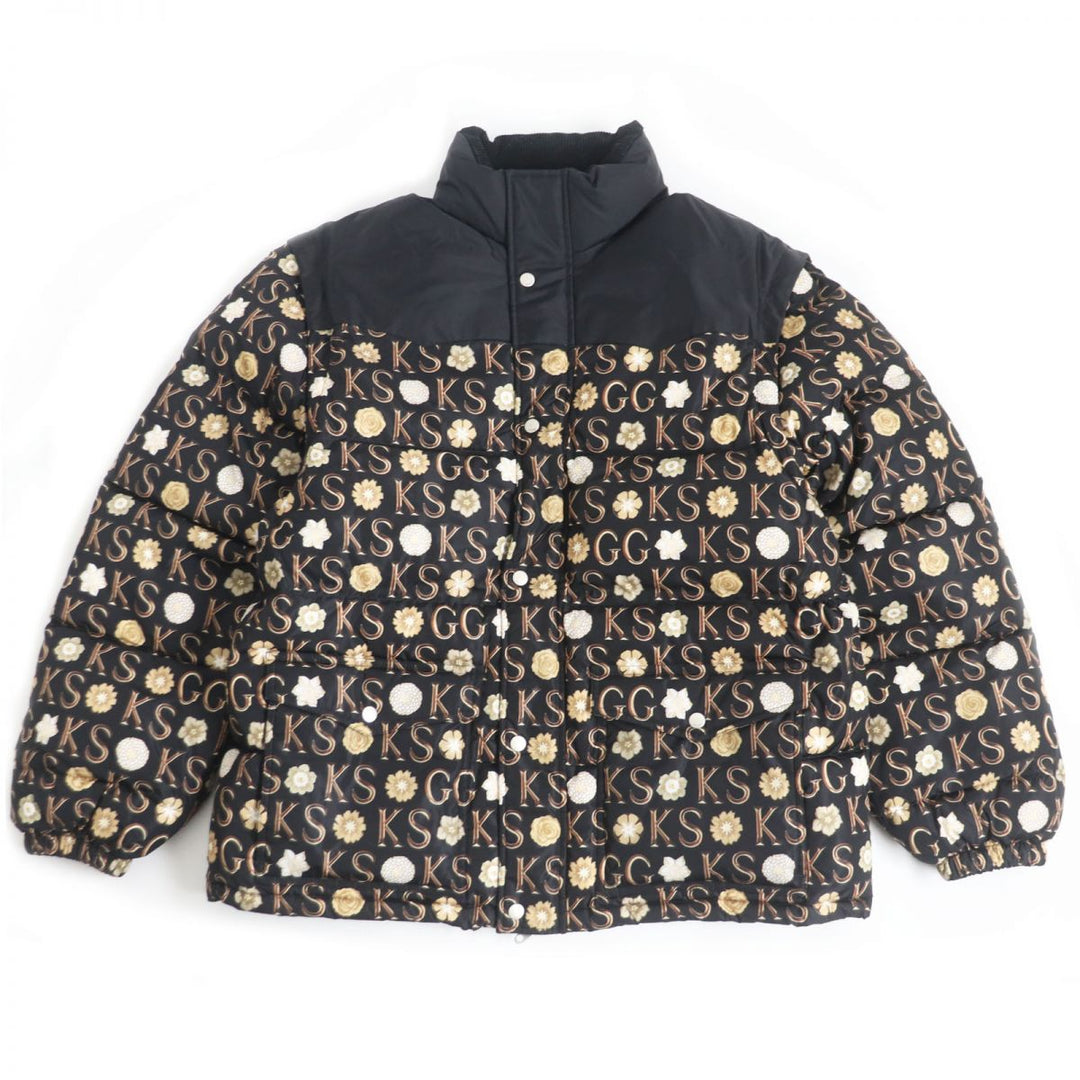 美品□21SS GUCCI×KEN SCOTT グッチ ケン・スコット 644381 ロゴ総柄 2WAY ダウンジャケット/ベスト 50 正規品