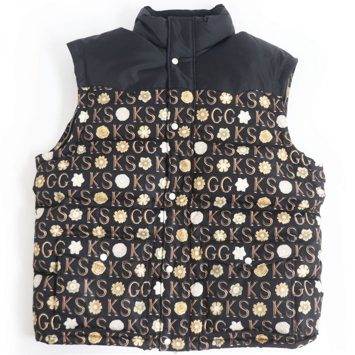 美品□21SS GUCCI×KEN SCOTT グッチ ケン・スコット 644381 ロゴ総柄 2WAY ダウンジャケット/ベスト 50 正規品
