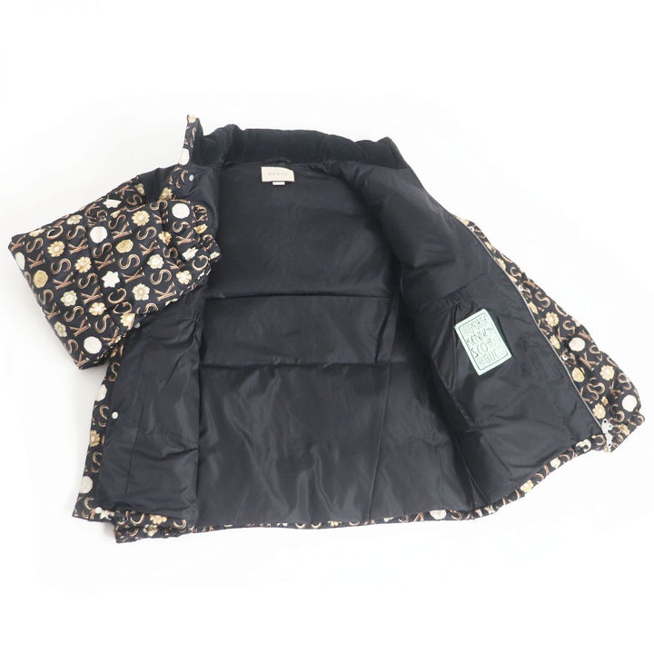 美品□21SS GUCCI×KEN SCOTT グッチ ケン・スコット 644381 ロゴ総柄 2WAY ダウンジャケット/ベスト 50 正規品